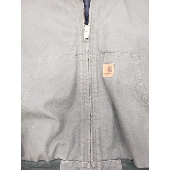 Men's Carhartt J280 MOS Duck Canvas Work Jacket Hooded Green Size XLarge - Picture 4 of 14
